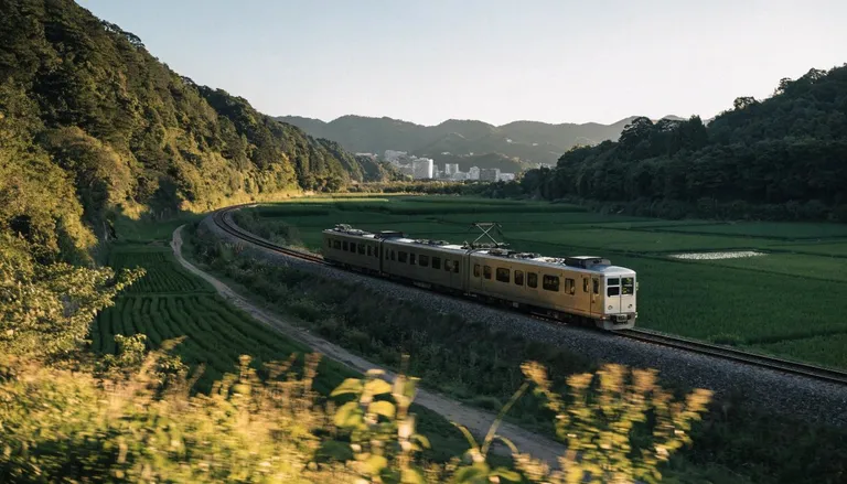 A train on the Tokyo rail network, representing getting around the city