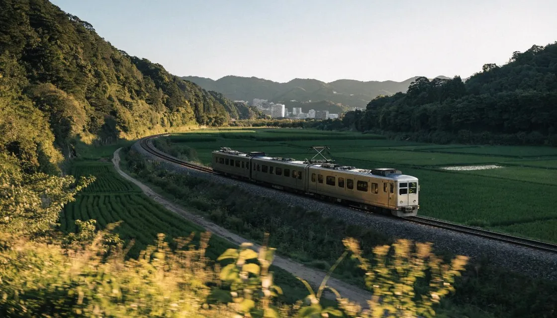 A train on the Tokyo rail network, representing getting around the city